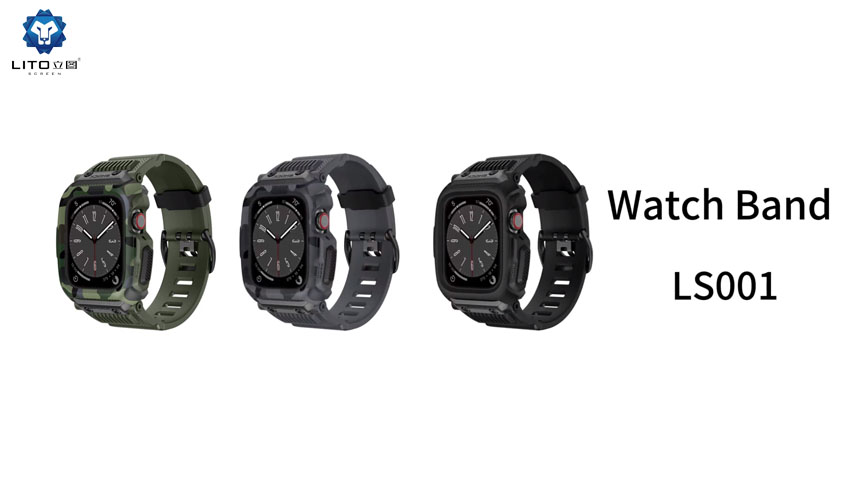 Встроенный ремешок для часов Lito с камуфляжным дизайном для Apple Watch 9