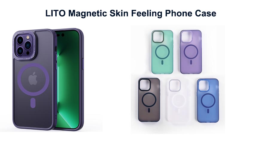 Магнитный чехол LITO для телефона с ощущением кожи для iPhone