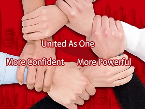 Объединенный как один, более уверенный, более мощный