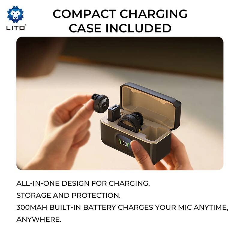 wireless microphone with charging case wireless microphone with charging case