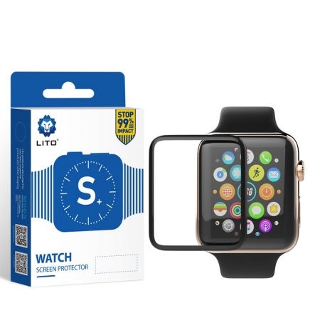 S + полностью покрытый полный клей Anti Gores Smart Watch протектор экрана стекла 