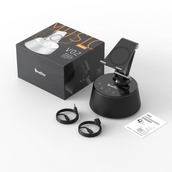Лучшие OneDer V02 Светодиодный дисплей Функция будильника Беспроводная связь Bluetooth-динамик с микрофоном для продажи