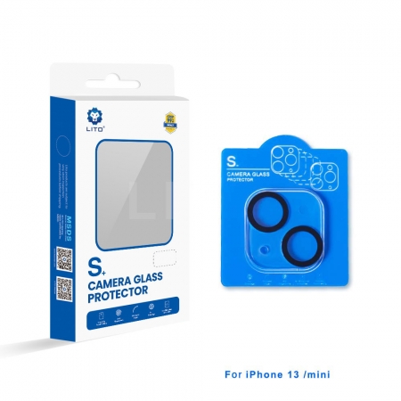 LITO черный круг, полный клей, защитная пленка для объектива камеры из закаленного стекла с полным покрытием для iphone 13 mini 5.4"
 