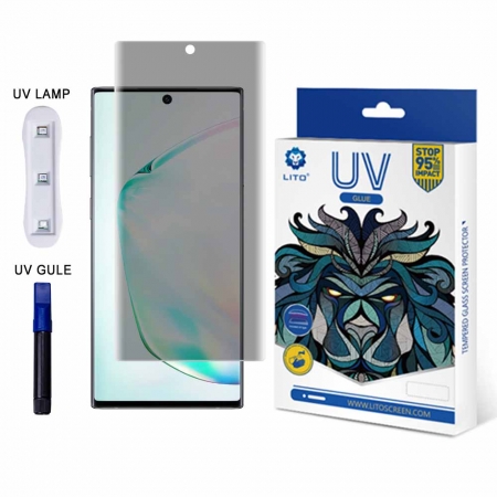 
     LITO E + UV Liquid Glue Full 3D Cover Glass Privacy Screen Protector для Samsung Note 10
     