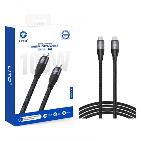 LITO LD23 6A 100W Быстрая зарядка Металлический кабель типа C 