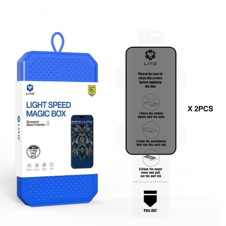 Защитная пленка для экрана LITO D+ Light Speed Magic Box 0,3 мм ESD с полным защитным стеклом и функцией защиты конфиденциальности 
