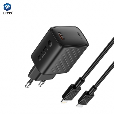 Быстрое зарядное устройство LITO LC13 GaN 20 Вт с портом USB-C 
