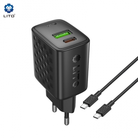 Зарядное устройство для телефона LITO LC19 30 Вт GaN и адаптер питания USB-C 