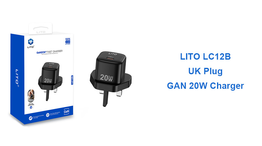 Компактный, но мощный? Зарядное устройство LITO LC12 GaN 20 Вт (Великобритания).
